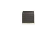 Jalousieschrank, weiß/graphit matt, B/H/T ca. 69 x 86 x 44 cm