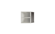 Jalousieschrank, weiß/graphit matt, B/H/T ca. 69 x 86 x 44 cm