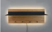 Wandgarderobe Romy II in Holz Nachbildung, mit LED Stripe