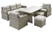 Garten-Lounge-Sofa-Set Barcley in grau