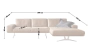 Leder Wohnlandschaft Hiero, braun