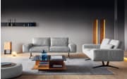 Leder Sofa 2,5-Sitzer, grau