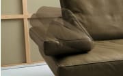 Leder 2,5-Sitzer Fatilo, braun, inkl. Funktionen