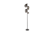 LED-Standleuchte Villa in schwarz/chrom, 155 cm