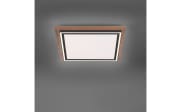 LED-Deckenleuchte Palma CCT mit Holzdekor, 53 x 53 cm