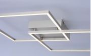 LED-Deckenleuchte Q-Inigo, stahlfarbig, 53 x 53 cm