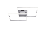 LED-Deckenleuchte Q-Inigo, stahlfarbig, 53 x 53 cm