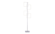 LED-Standleuchte Inigo in stahlfarbig, 165 cm