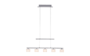 LED-Pendelleuchte Hydra, stahlfarbig, 5-flammig, 80 cm