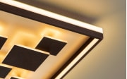 LED-Deckenleuchte Rico in rostfarbig/gold, 53 x 53 cm