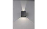 LED-Wandleuchte Wall IP44 in schwarz matt, 10 x 10 cm