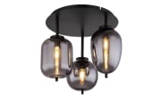 Deckenleuchte Blacky in schwarz, 3-flammig