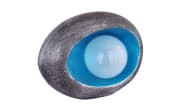 LED-Solarleuchte Stein in silber/blau