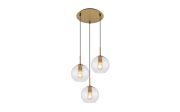 Pendelleuchte Adara, messing, 3-flammig, 47 cm