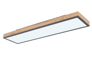 LED-Deckenleuchte CCT Doro in holz/graphit, 80 x 20 cm