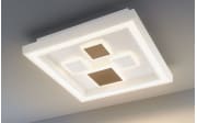 LED-Deckenleuchte Stina in weiß/silberfarbig, 48 x 48 cm