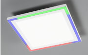 LED-Deckenleuchte Joy RGB in aluminiumfarbig/weiß, 32 x 32 cm