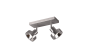Deckenleuchte Leon in nickel, 2-flammig