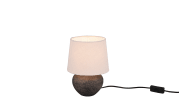 Tischleuchte Lou in beige/braun, 25 cm
