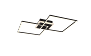 LED-Deckenleuchte Arribo RGBW in schwarz, 61 x 61 cm