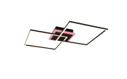 LED-Deckenleuchte Arribo RGBW in schwarz, 61 x 61 cm