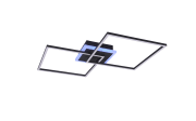 LED-Deckenleuchte Arribo RGBW in schwarz, 61 x 61 cm