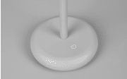 LED-Akku-Tischleuchte Elliot IP44 in lichtgrau, 26 cm