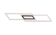 LED-Deckenleuchte Asmin in schwarz, 100 x 18 cm