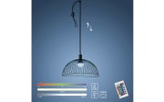 LED-Akku-Pendelleuchte David RGB in schwarz, 29 cm