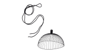 LED-Akku-Pendelleuchte David RGB in schwarz, 29 cm