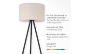 LED-Akku-Standleuchte Holly RGB IP44 in schwarz/weiß, 135 cm