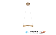 LED-Pendelleuchte Ritus, messing matt, 39,3 cm