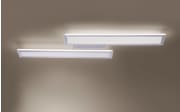 LED-Deckenleuchte Q-Rosa in stahlfarbig, 90 x 29 cm