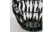 Windlicht Jakel rund aus Eisen in schwarz, 19 cm