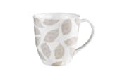 Jumbobecher New Bone Blätter in weiß, 600 ml