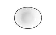 Bowl oval Black Line in weiß, 12 cm