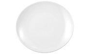 Teller flach Modern Life in weiß/oval, 29 cm