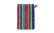 Waschhandschuh Lifestyle Streifen in multicolor dunkel, 16 x 22 cm