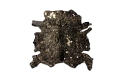 Kuhfellteppich Glam 110 in schwarz-gold, ca. 1,35 qm