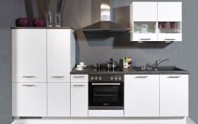 Einbauküche Focus, Lack weiß Ultra-Hochglanz, inklusive Elektrogeräte
