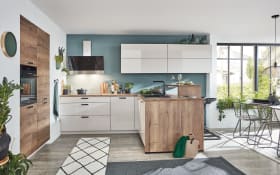 Einbauküche Lux 814 in Hochglanz weiß, inklusive Privileg Elektrogeräte