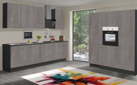 Einbauküche Star 236, graublau, inklusive Elektrogeräte