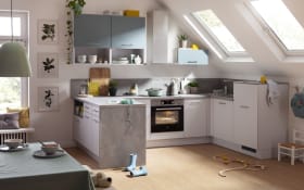 Einbauküche IP1200, Space grey, inklusive Privileg Elektrogeräte