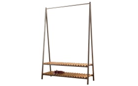 Standgarderobe Robin aus Edelstahl/Kiefernholz