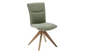 4-Fuß Stuhl Odense in olive, 180° drehbar mit Nivellierung