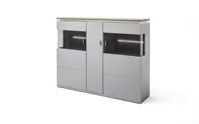 Highboard Sarona, grau, inkl. LED-Beleuchtung