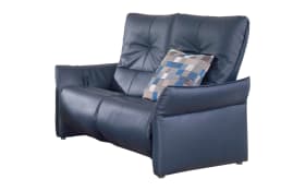 Leder Sofa 2-Sitzer Cumuy, blau