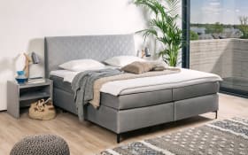 Boxspringbett Petro, grau, 180 x 200 cm, inkl. Komfortschaum-Topper