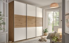 Schwebetürenschrank Lento, weiß/Artisan Eiche, 280 x 222 cm, inkl. umfangreiche Zusatzausstattung
