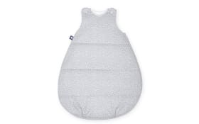 Jersey Schlafsack in grau mit weißem Muster, Länge ca. 74 cm